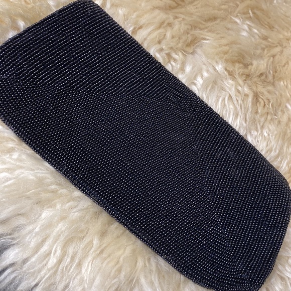 Vintage clutch purse Goldco glass beaded black 1940’s 1950’s - Picture 2 of 10